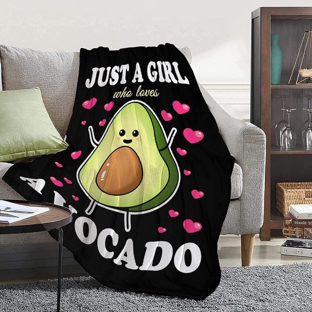 Avocado Blanket Gift for Girls Women-50x60 Inches Soft Flannel Blanket Avocado Gift for Avocado Lover Comfy Fleece Avocados Throw Blanket Room Decor for Christmas Bedding : Home  Kitchen