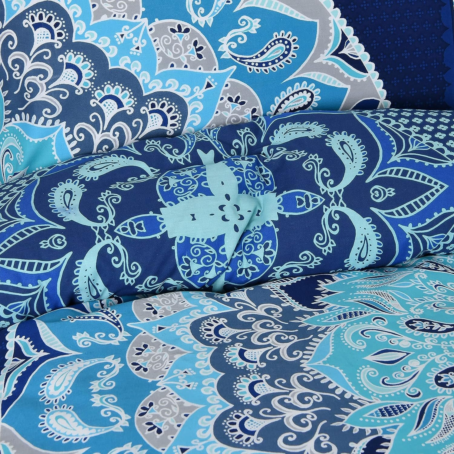 Blue Paisley Mandala Geometric Duvet Cover Set Review