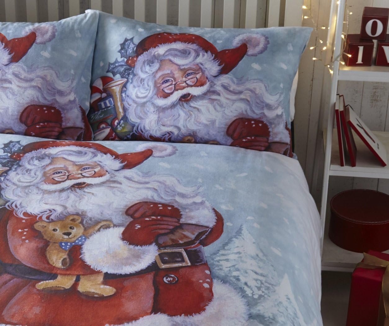 Father Christmas Xmas Quilt Duvet Cover Bedding Bed Set Review