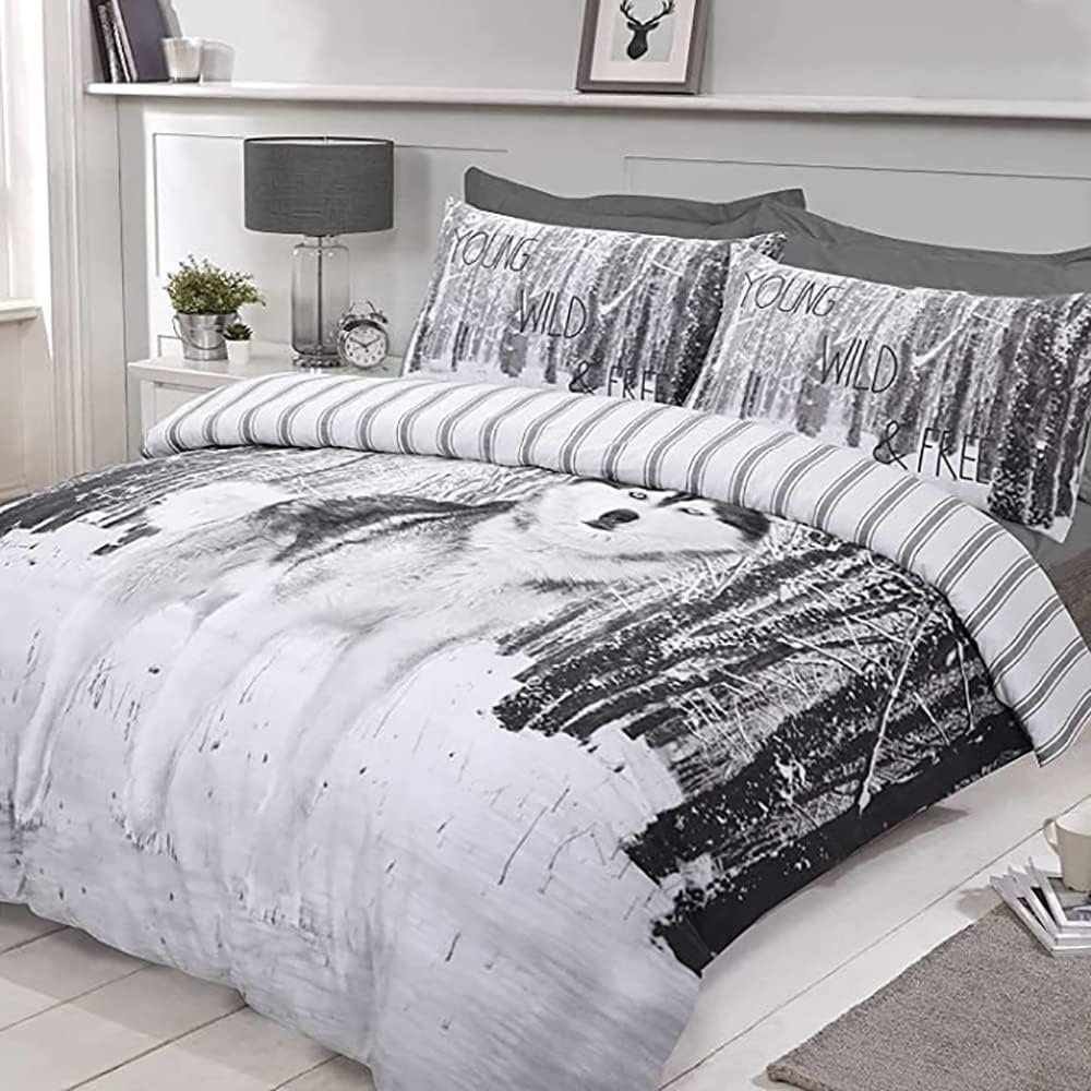 Night Comfort 3D Wolf Snow Forest Duvet Cover Review