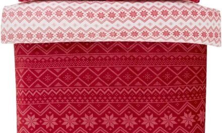 Sleepdown Fairisle Printed Flannel Fleece Abstract Stripes White Red Reversible Duvet Cover Quilt Bedding Set Review