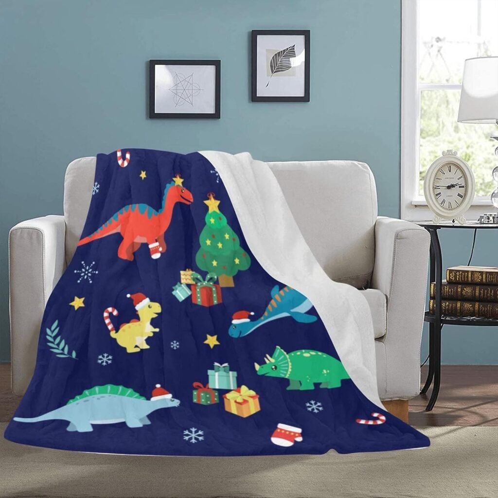 IMUKU Dinosaur Blanket for Boys Girls Dino Lovers Birthday Gifts for Kids Dino Baby Blanket for Christmas Thanksgiving 50x60 inches